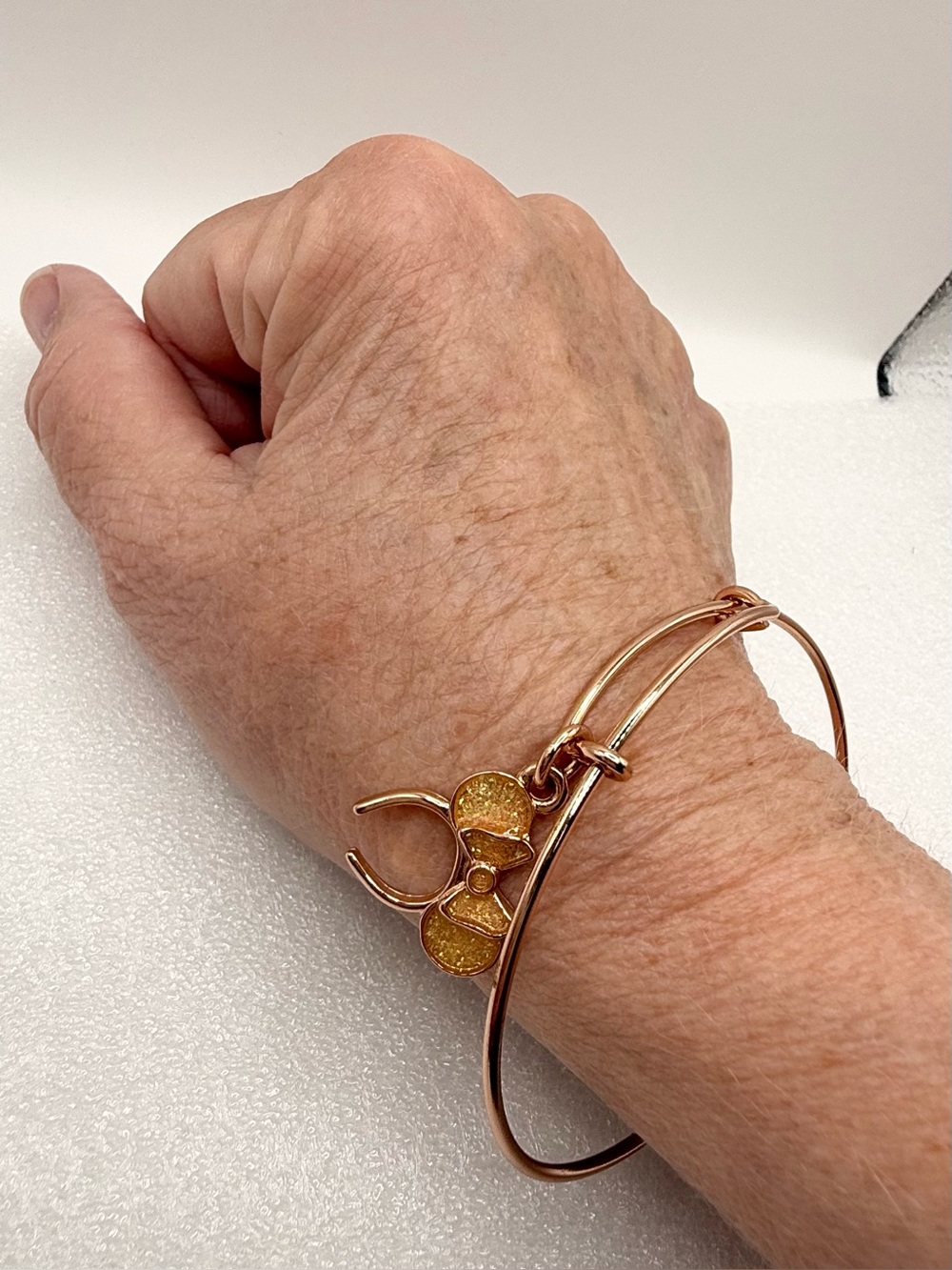 Disney Parks Alex And Ani Minnie Ear Hat Headband Rose Gold Bangle Bracelet